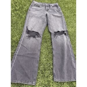 American Eagle 90s Boot Cut Jeans Women Size 8 Regular Distressed Stretch‎ 28x30